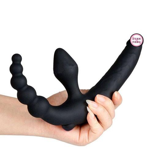 Double Penetration strapon dildo vibrator for couples Vibrating Faloimitator Anal Beads Butt Plug Sex Toys For Adults Woman