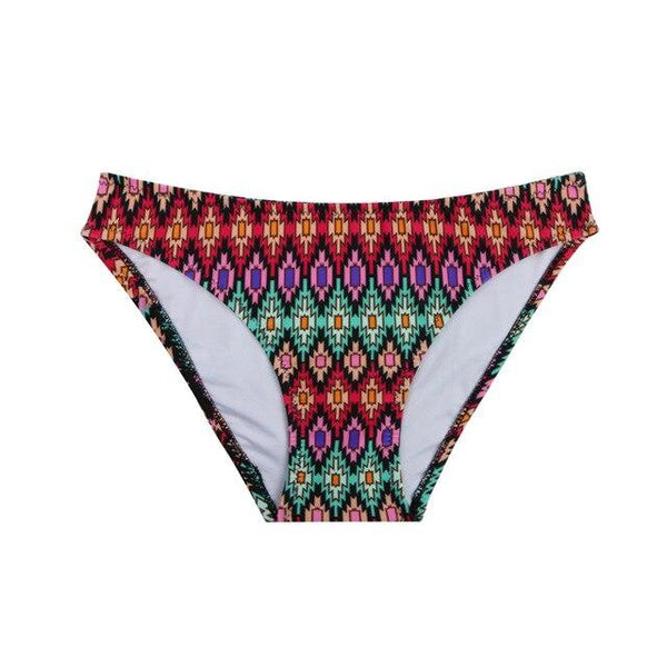 M&M Brazilian Women Bikini Bottoms 2019 Summer Sexy Low Waist Swimwear Two-Piece Separates Swimsuit Print Sports Shorts B608