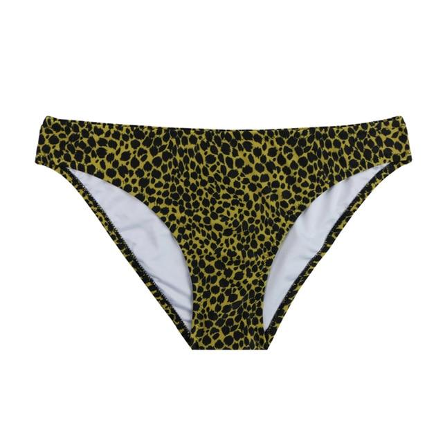 M&M Brazilian Women Bikini Bottoms 2019 Summer Sexy Low Waist Swimwear Two-Piece Separates Swimsuit Print Sports Shorts B608