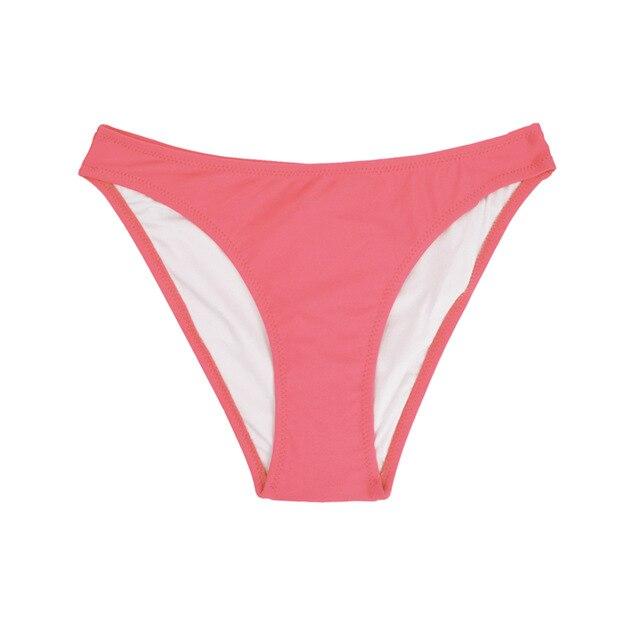 M&M Brazilian Women Bikini Bottoms 2019 Summer Sexy Low Waist Swimwear Two-Piece Separates Swimsuit Print Sports Shorts B608