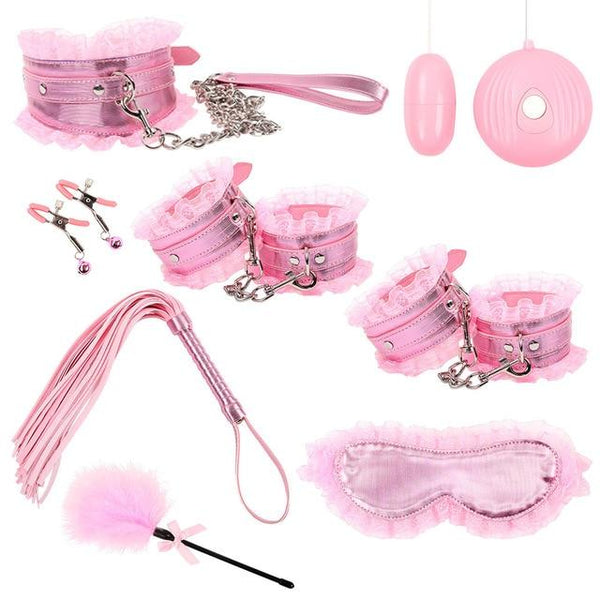 Dildo Vibrator Anal Plugs Handcuffs Whip Nipples Clip Blindfold Breast Pump BDSM Games Adult Sex Toys Kit For Couples