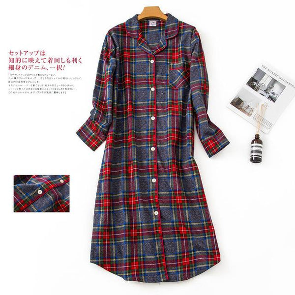 New Extended Flannel Nightdress Women Sleepwear Plus Size Nightwear Long Sleeve 100% Cotton Fattening Lady's Household Clothes