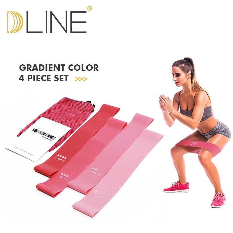 Resistance Bands Gum Sport Elastic Band Gym Exercise Latex Fitness Equipment Pink Set
