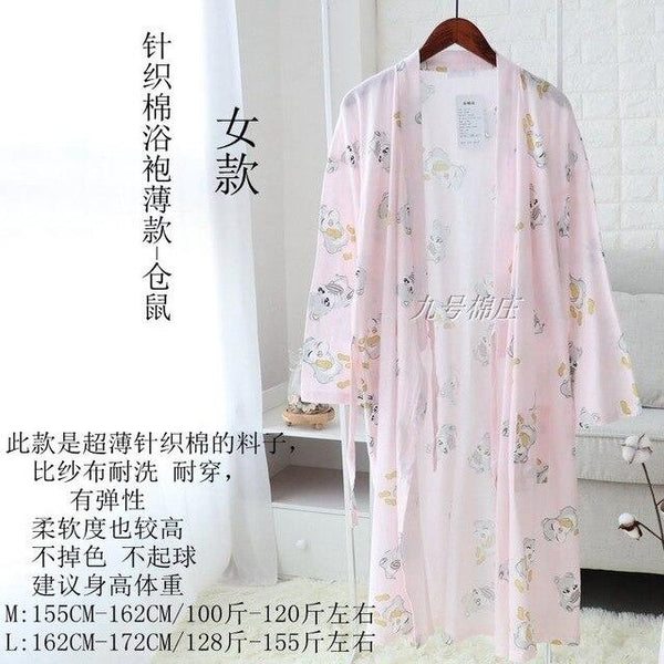 Women Sleepwear Spring Bathrobes Sexy Night Robes Long Sleeve Floral Dressing Gown 100% Cotton Kimono Robe Nightgown Nightwear