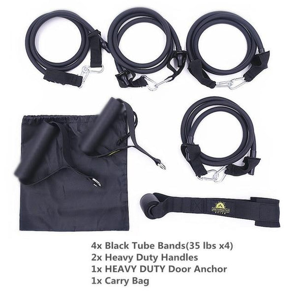 Super Strong Resistance Tube Bands Set with Heavy Duty Door Anchor Handles Fitness Gym Workout Latex Band Musculation Equipement