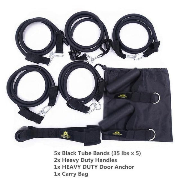 Super Strong Resistance Tube Bands Set with Heavy Duty Door Anchor Handles Fitness Gym Workout Latex Band Musculation Equipement