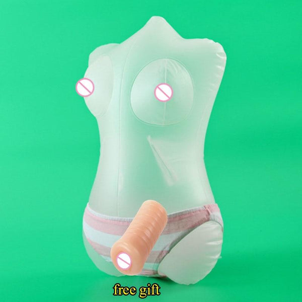 Transparent Inflatable Half-Length Sex Doll Removable Male Masturbator Vagina Real Pussy Sex Toy For Man Adult Products Sex Shop