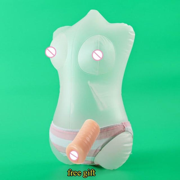 Transparent Inflatable Half-Length Sex Doll Removable Male Masturbator Vagina Real Pussy Sex Toy For Man Adult Products Sex Shop