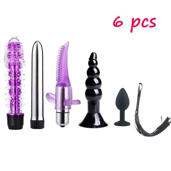 Adult Sex Product Kit Dildo Vibrator & Anal Plugs Finger Massager BDSM Slave Bandage With Ring Adult Games Sex Toys For Couples