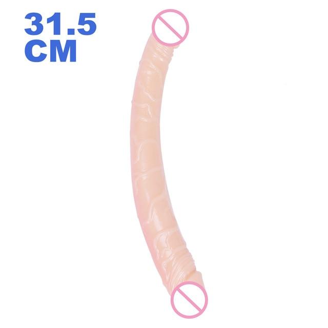 Sex U Shape Double Dildo Flexible Soft Jelly Vagina Anal Women Gay Lesbian Double Ended Dong Penis Artificial Penis Sex Toys