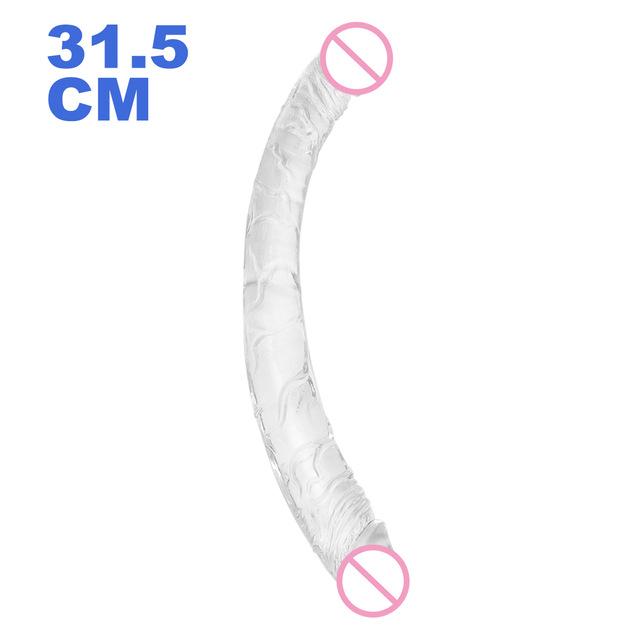 Sex U Shape Double Dildo Flexible Soft Jelly Vagina Anal Women Gay Lesbian Double Ended Dong Penis Artificial Penis Sex Toys