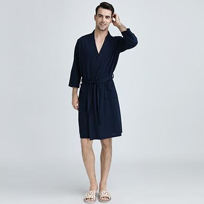 On Sale Lovers Summer Suck Water Kimono Bath Robe Men Plus Size Sexy Waffle Bathrobe Mens Dressing Gown Male Lounge Robes