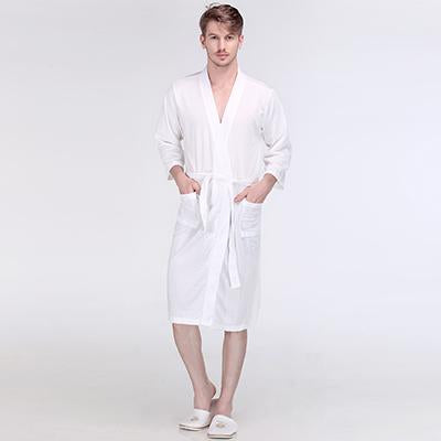 On Sale Lovers Summer Suck Water Kimono Bath Robe Men Plus Size Sexy Waffle Bathrobe Mens Dressing Gown Male Lounge Robes