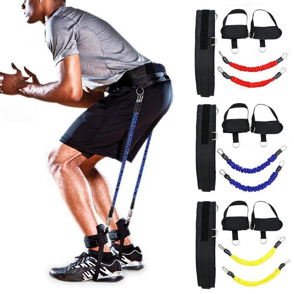 Resistance Band Fitness Bouncing Trainer Rope Basketball Tennis Running Jump Leg Strength Training Agility Pull Strap Equipment