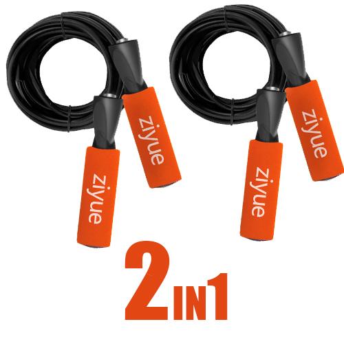2PCS ziyue Crossfit Jump Rope Speed Ropes 2.5M Weighted Workout for Skipping jumping Boxing Fitness Men, Women,and Kids