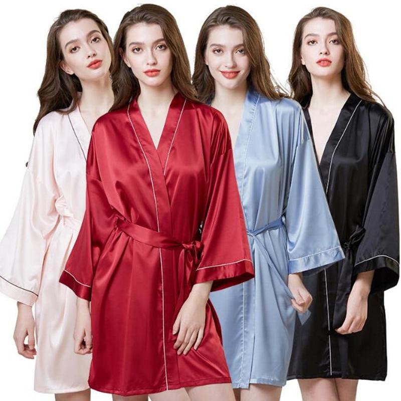 Nightgown Women Vintage Sexy Silk Satin Retro Nightdress Long Lingerie Robe Sleepwear Lady Soft Sleep Dress Nighties Night Gown