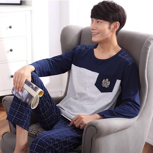 2019 summer boys cartoon version same harajuku pajamas men women long sleeve shirt nighty nightwear set