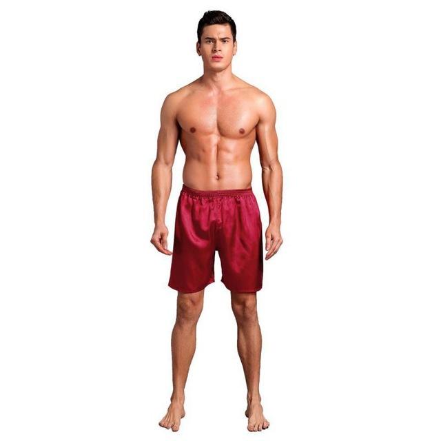 Mens Sleepwear Underwear Silk Satin Boxers Shorts Nightwear Pyjamas 2018 Hot Sale Newest