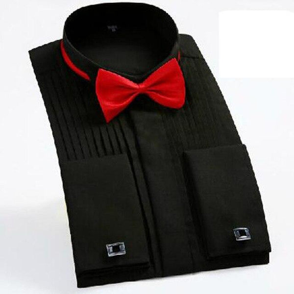 Men Night Club Tuxedo Dress Shirts,Long Sleeve Candy Color Cotton High Quality High-grade Swallow Collar Design Shirts Vestido