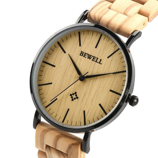BEWELL Men Waterproof Wood Watches Luxury Watch Brand As Boy Gift For Son Or Dad Clock Male Dress Watch Good Quality Watch 163A