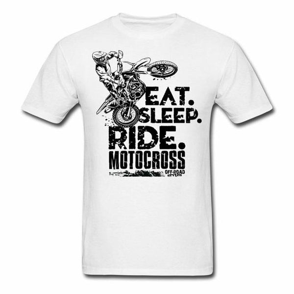 Motocross Eat Sleep Ride Mx Men'S T-Shirt Newest Fashion Cool Men Men Print Tee Cool Fashion Novelty Style Top T Shirt Dress
