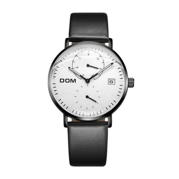 Dom Watch Men Luxury Business Steel Man Watch Waterproof Calendar Unique Fashion Casual Quartz Male Dress Clock M-435