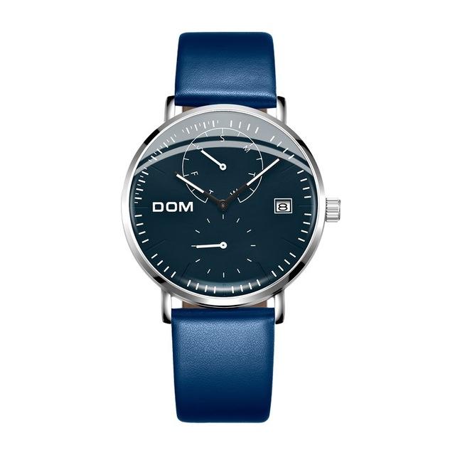 Dom Watch Men Luxury Business Steel Man Watch Waterproof Calendar Unique Fashion Casual Quartz Male Dress Clock M-435