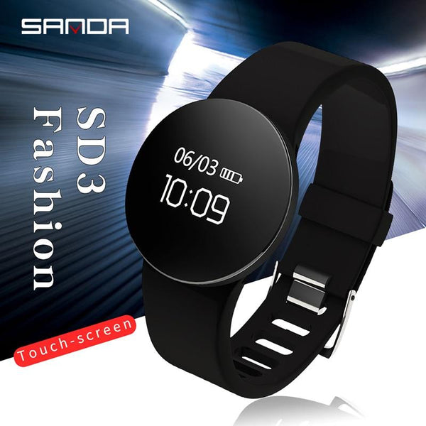 SANDA SD3 Fashion Casual Women/Men Smart Reminder Sleep Monitor Wristwatch OLED Touch Screen Pedometer Sport Dress Digital Watch