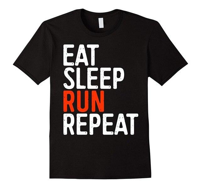Eat Sleep Runer Repeat T-Shirt Runner Gift Shirt New Mens Spring Summer Dress Short Sleeve Casual New Fashion Men'S T Shirt