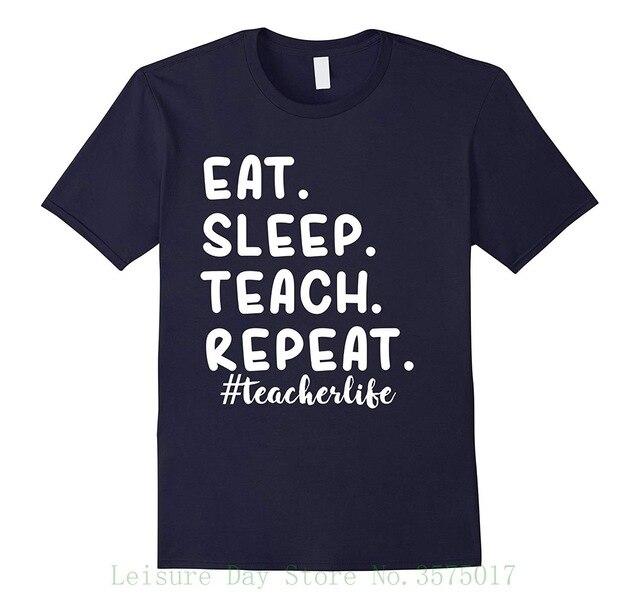 Eat Sleep Teach Repeat Teacherlife New Mens Spring Summer Dress Short Sleeve Casual