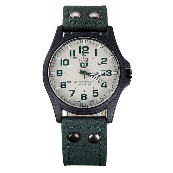 TIke Toker Hot Sale Sport Outdoor Military Amy Leather Cavas Belt Dress Quartz Wristwatch Hours Time for Men