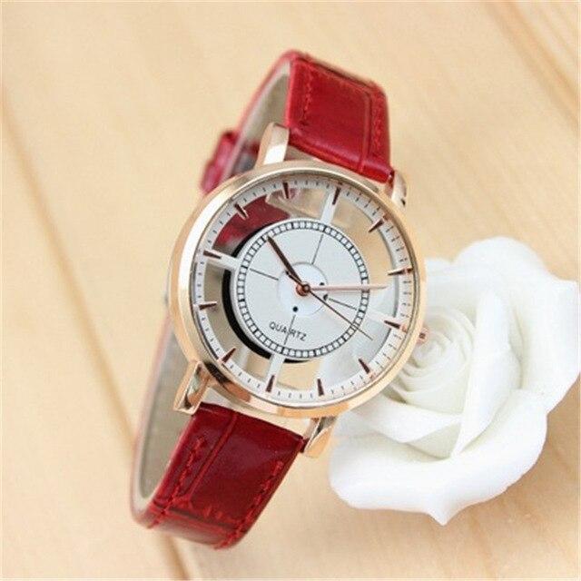 New Watch Men Business Fashion Skeleton Engraving Hollow Reloj Hombre Dress Wristwatch Leather Band Women Clock Relojes Mujer