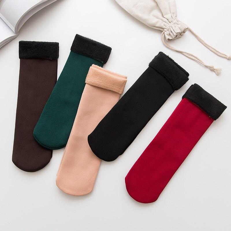 Sock woman Winter Wamer Women Thicken Thermal Wool Cashmere Snow Socks Seamless Velvet Boots Floor Sleeping Mens Socksmoda mujer