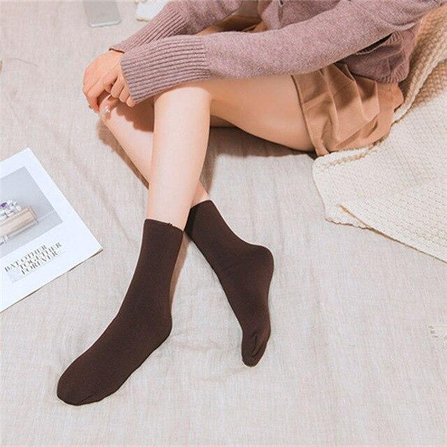 Sock woman Winter Wamer Women Thicken Thermal Wool Cashmere Snow Socks Seamless Velvet Boots Floor Sleeping Mens Socksmoda mujer