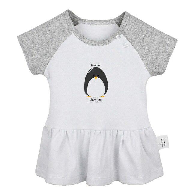 Cute Penguins Space Infinity Love Keep Calm And sleep zzz 5 burning man Newborn Baby Girls Dresses Toddler Infant Cotton Clothes