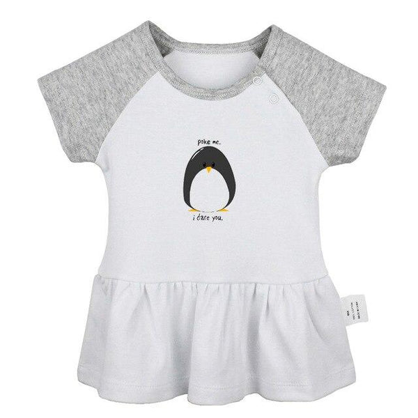 Cute Penguins Space Infinity Love Keep Calm And sleep zzz 5 burning man Newborn Baby Girls Dresses Toddler Infant Cotton Clothes