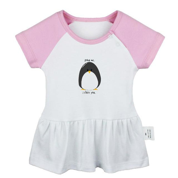 Cute Penguins Space Infinity Love Keep Calm And sleep zzz 5 burning man Newborn Baby Girls Dresses Toddler Infant Cotton Clothes