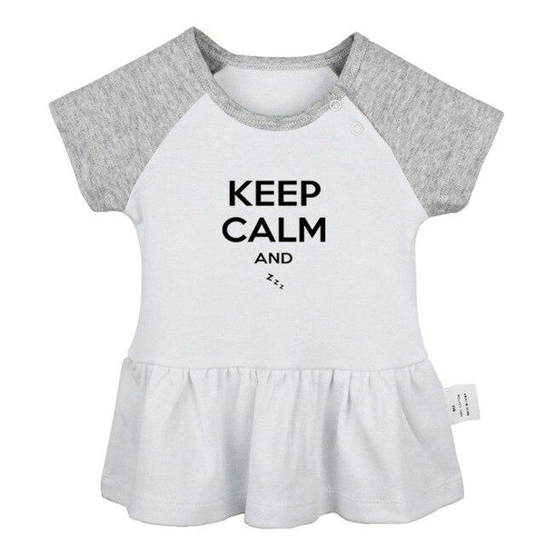 Cute Penguins Space Infinity Love Keep Calm And sleep zzz 5 burning man Newborn Baby Girls Dresses Toddler Infant Cotton Clothes