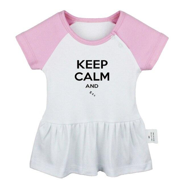 Cute Penguins Space Infinity Love Keep Calm And sleep zzz 5 burning man Newborn Baby Girls Dresses Toddler Infant Cotton Clothes