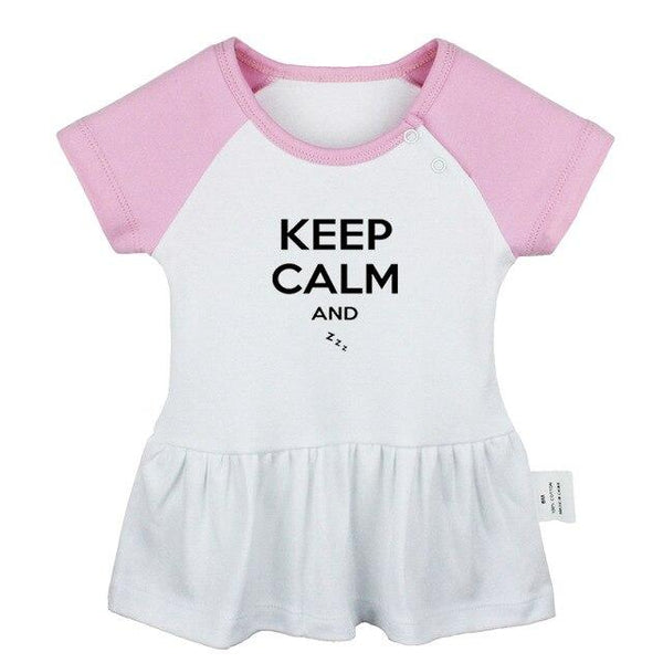 Cute Penguins Space Infinity Love Keep Calm And sleep zzz 5 burning man Newborn Baby Girls Dresses Toddler Infant Cotton Clothes