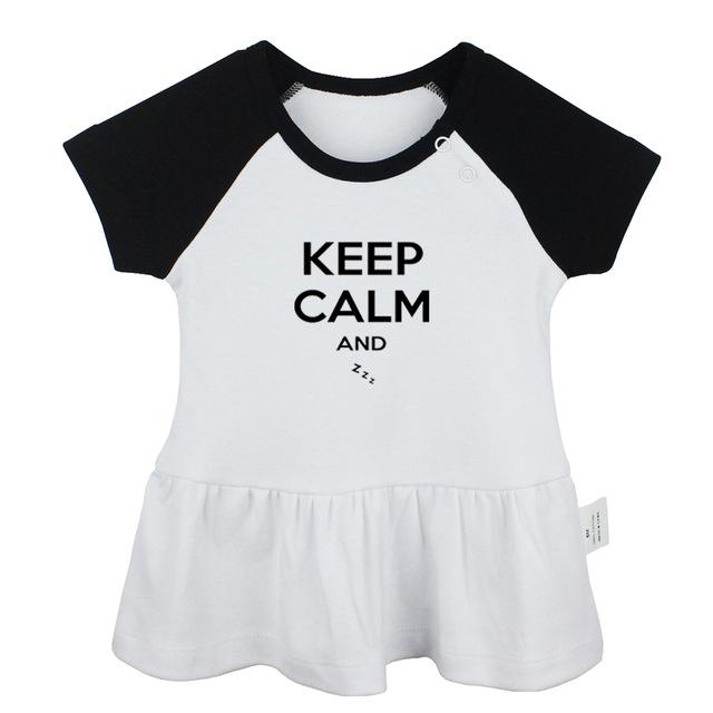 Cute Penguins Space Infinity Love Keep Calm And sleep zzz 5 burning man Newborn Baby Girls Dresses Toddler Infant Cotton Clothes