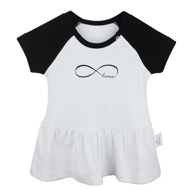 Cute Penguins Space Infinity Love Keep Calm And sleep zzz 5 burning man Newborn Baby Girls Dresses Toddler Infant Cotton Clothes