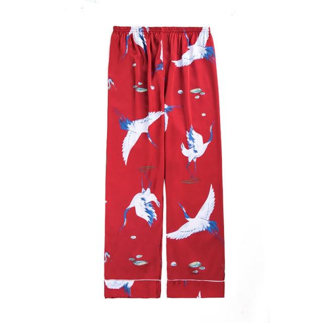 Silk nightgown Men's summer thin bathrobe Tiger nightgown Loose wedding robesilky long sleeve Sleeprobe Plus Size home wear