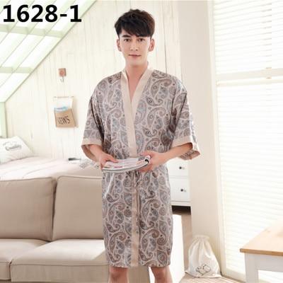 2019 summer men luxury silk flannel spa bathrobe mens long kimono bath robe male bathrobes warm night dressing gown