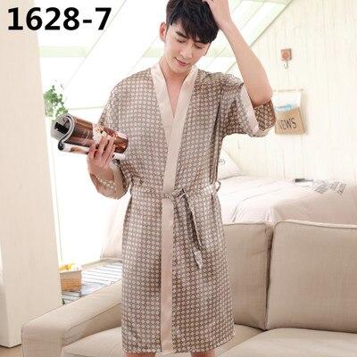 2019 summer men luxury silk flannel spa bathrobe mens long kimono bath robe male bathrobes warm night dressing gown