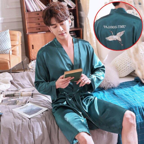 2019 summer arrival lovers luxury silk flannel long bathrobe mens kimono bath robe men women night dressing gown male bathrobes