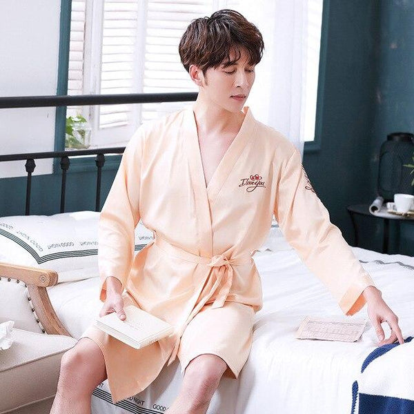 2019 summer arrival lovers luxury silk flannel long bathrobe mens kimono bath robe men women night dressing gown male bathrobes