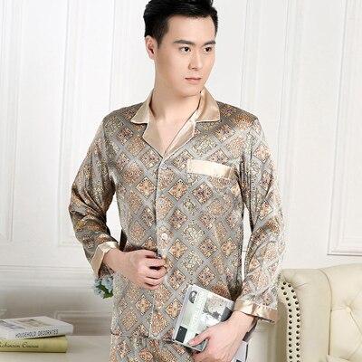 2019 summer satin silk pajamas shorts for men rayon silk sleepwear male pajama set soft nightgown for men pyjamas