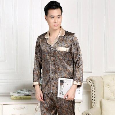 2019 summer satin silk pajamas shorts for men rayon silk sleepwear male pajama set soft nightgown for men pyjamas