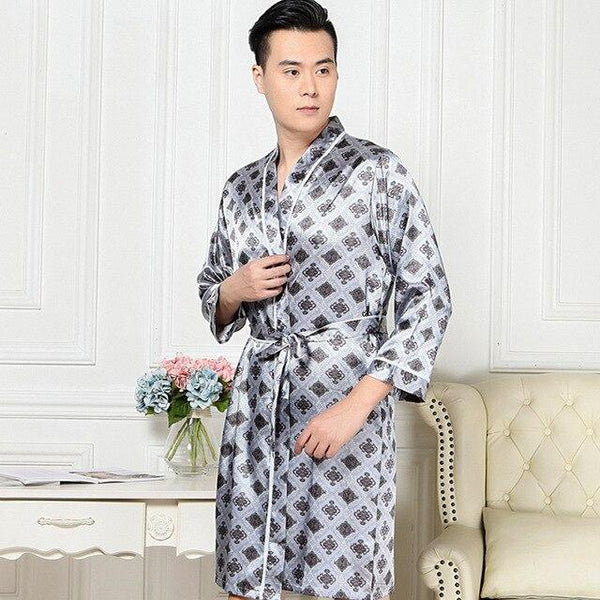 2019 summer satin silk pajamas shorts for men rayon silk sleepwear male pajama set soft nightgown for men pyjamas